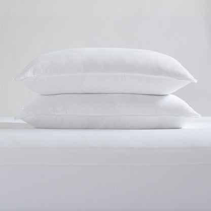 Two pillows from Serta Classic Bedding Bundle stacked