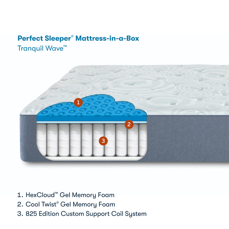 Serta Perfect Sleeper Nestled Night 10 inch Medium Firm Gel Memory Foam Mattress, Size: Twin